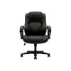 HON High-Back Chair, Fixed Arms, Black Vinyl (BSXVL402EN11)
