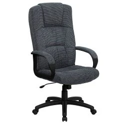Flash Furniture High-Back Fabric Executive Chair, Fixed Arms, Gray