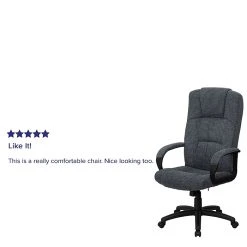 Flash Furniture High-Back Fabric Executive Chair, Fixed Arms, Gray -Office Chairs Shop unnamed file 2397