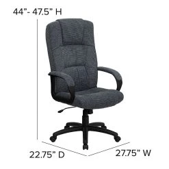 Flash Furniture High-Back Fabric Executive Chair, Fixed Arms, Gray -Office Chairs Shop unnamed file 2399