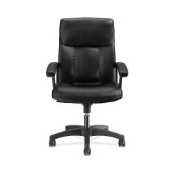 HON SofThread Leather High-Back Executive Chair, Center-Tilt, Fixed Arms, Black (BSXVL151SB11) -Office Chairs Shop unnamed file 2403