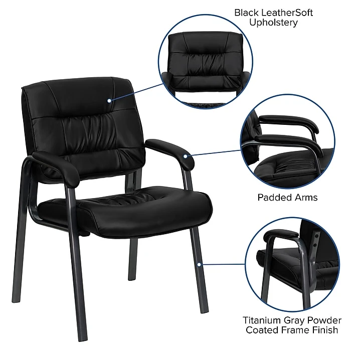 Flash Furniture LeatherSoft Executive Chair, Black (BT-1404-BKGY-GG) 7 Flash Furniture LeatherSoft Executive Chair, Black (BT-1404-BKGY-GG) - Image 5