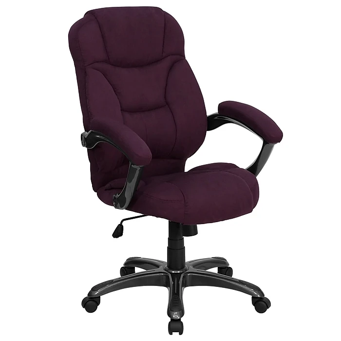Flash Furniture High Back Micro Fiber Contemporary Office Chair, Grape 3 Flash Furniture High Back Micro Fiber Contemporary Office Chair, Grape