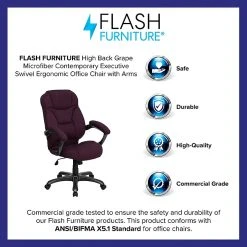 Flash Furniture High Back Micro Fiber Contemporary Office Chair, Grape 10 Flash Furniture High Back Micro Fiber Contemporary Office Chair, Grape -Office Chairs Shop unnamed file 2419
