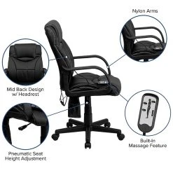 Flash Furniture High Back Leather Massaging Executive Office Chair, Black -Office Chairs Shop unnamed file 2452