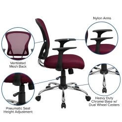Flash Furniture Mid-Back Office Chair, Burgundy 15 Flash Furniture Mid-Back Office Chair, Burgundy -Office Chairs Shop unnamed file 2487
