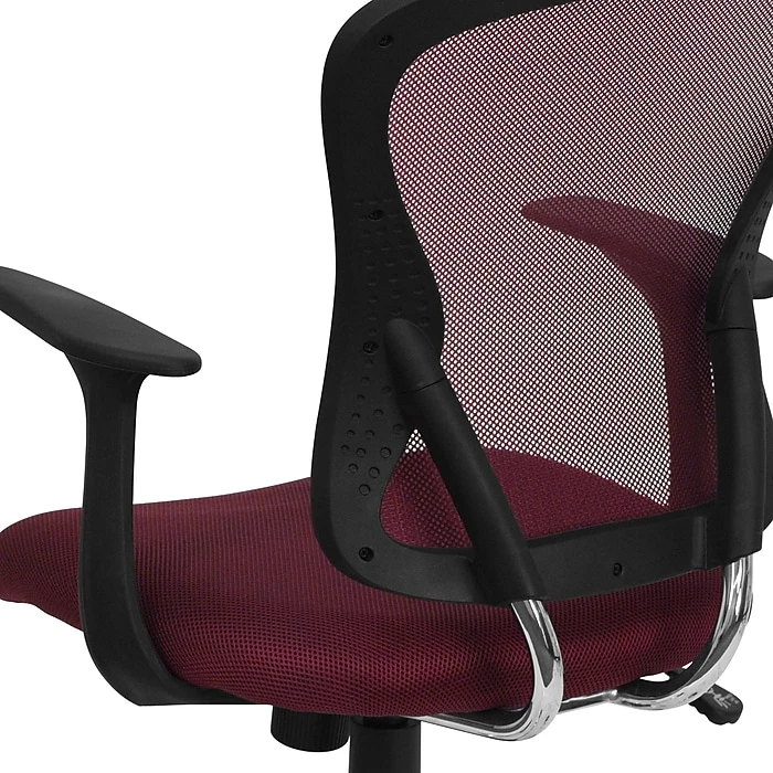 Flash Furniture Mid-Back Office Chair, Burgundy 10 Flash Furniture Mid-Back Office Chair, Burgundy - Image 8