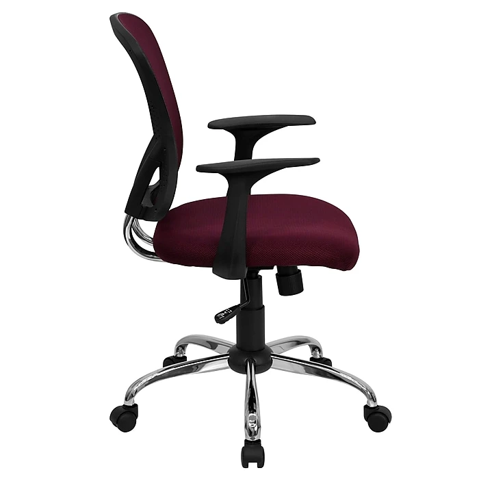 Flash Furniture Mid-Back Office Chair, Burgundy 11 Flash Furniture Mid-Back Office Chair, Burgundy - Image 9