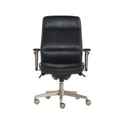 La-Z-Boy Baylor Ergonomic Faux Leather Swivel Executive Chair, Black (CHR10085B)