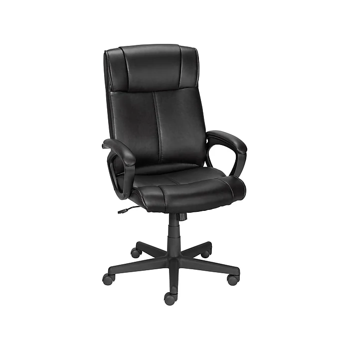 Staples Turcotte Luxura Faux Leather Computer And Desk Chair, Black (23094-CC) 4 Staples Turcotte Luxura Faux Leather Computer And Desk Chair, Black (23094-CC) - Image 2