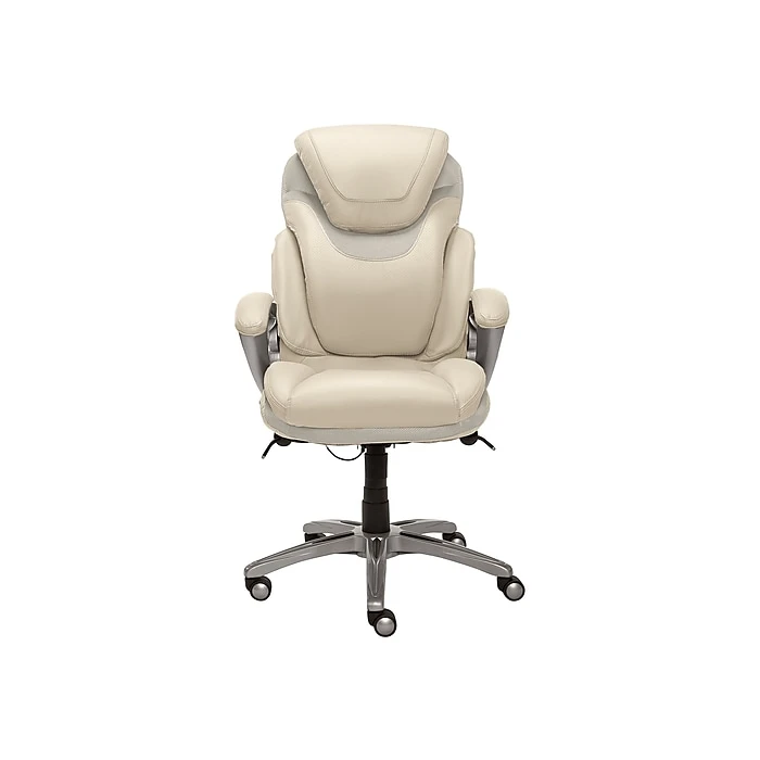 Serta Bryce Ergonomic Faux Leather Swivel Executive Chair With AIR Technology, Cream (43807B) 3 Serta Bryce Ergonomic Faux Leather Swivel Executive Chair With AIR Technology, Cream (43807B)