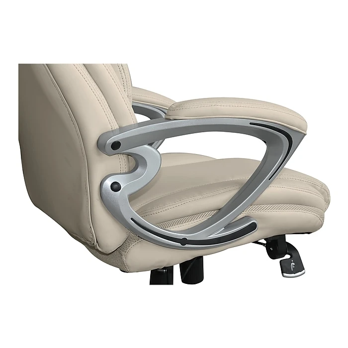 Serta Bryce Ergonomic Faux Leather Swivel Executive Chair With AIR Technology, Cream (43807B) 6 Serta Bryce Ergonomic Faux Leather Swivel Executive Chair With AIR Technology, Cream (43807B) - Image 4