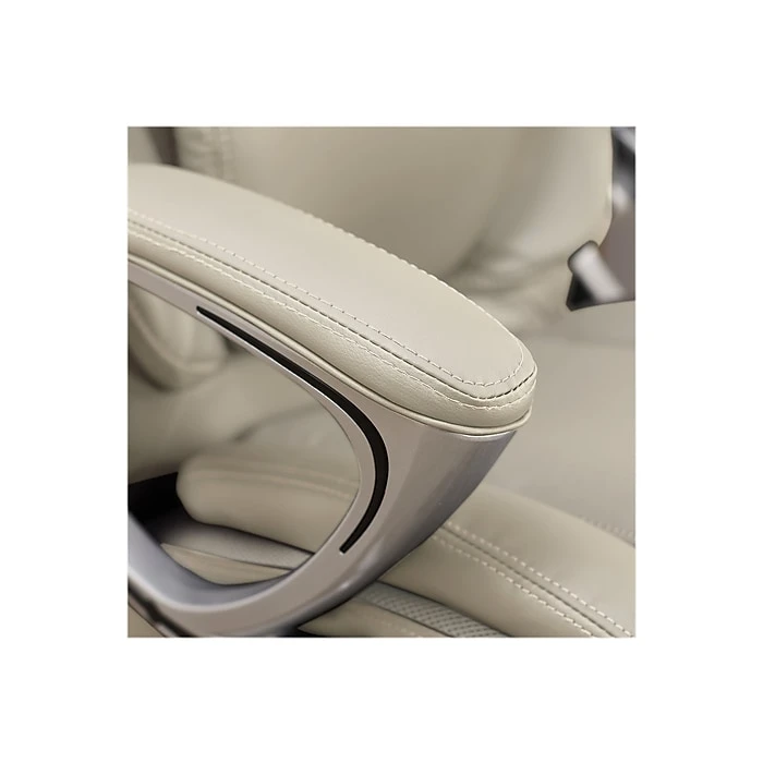 Serta Bryce Ergonomic Faux Leather Swivel Executive Chair With AIR Technology, Cream (43807B) 7 Serta Bryce Ergonomic Faux Leather Swivel Executive Chair With AIR Technology, Cream (43807B) - Image 5