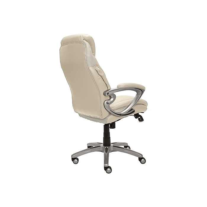 Serta Bryce Ergonomic Faux Leather Swivel Executive Chair With AIR Technology, Cream (43807B) 9 Serta Bryce Ergonomic Faux Leather Swivel Executive Chair With AIR Technology, Cream (43807B) - Image 7