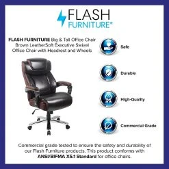 Flash Furniture LeatherSoft Executive Office Chair, Brown (GO2223BN) -Office Chairs Shop unnamed file 2519