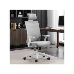 La-Z-Boy Joel Ergonomic Mesh Swivel Executive Chair, Gray/White (60065) -Office Chairs Shop unnamed file 2545
