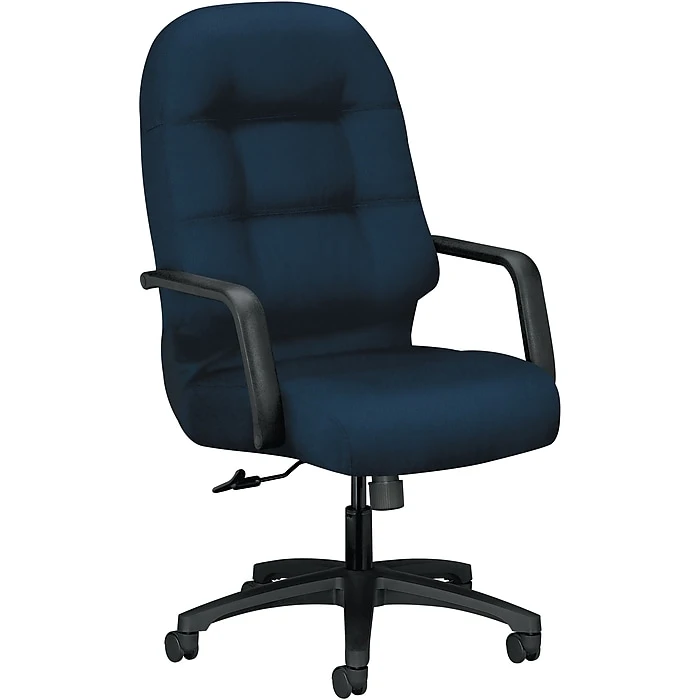 HON Pillow-Soft Fabric High-Back Executive Chair, Navy, Fixed Arms (HON2091CU98T) 3 HON Pillow-Soft Fabric High-Back Executive Chair, Navy, Fixed Arms (HON2091CU98T)