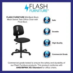 Flash Furniture Fundamentals Foam Swivel Computer And Desk Chair, Black (LF-134-BK-GG) -Office Chairs Shop unnamed file 259