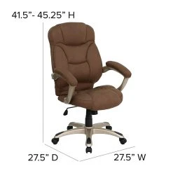 Flash Furniture High Back Micro Fiber Contemporary Office Chair, Brown -Office Chairs Shop unnamed file 2598
