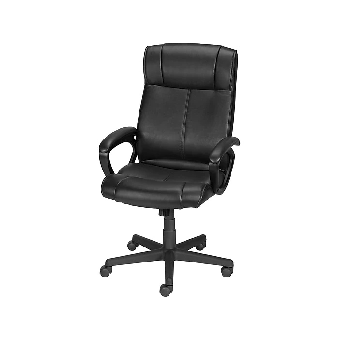 Staples Turcotte Luxura Faux Leather Computer And Desk Chair, Black (23094-CC) 5 Staples Turcotte Luxura Faux Leather Computer And Desk Chair, Black (23094-CC) - Image 3
