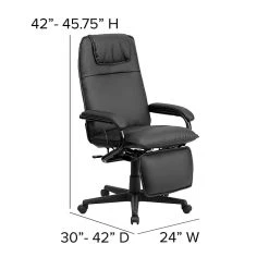 Flash Furniture High-Back LeatherSoft Executive Chair, Fixed Arms, Black (BT70172BK) -Office Chairs Shop unnamed file 2610
