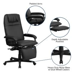 Flash Furniture High-Back LeatherSoft Executive Chair, Fixed Arms, Black (BT70172BK) -Office Chairs Shop unnamed file 2612