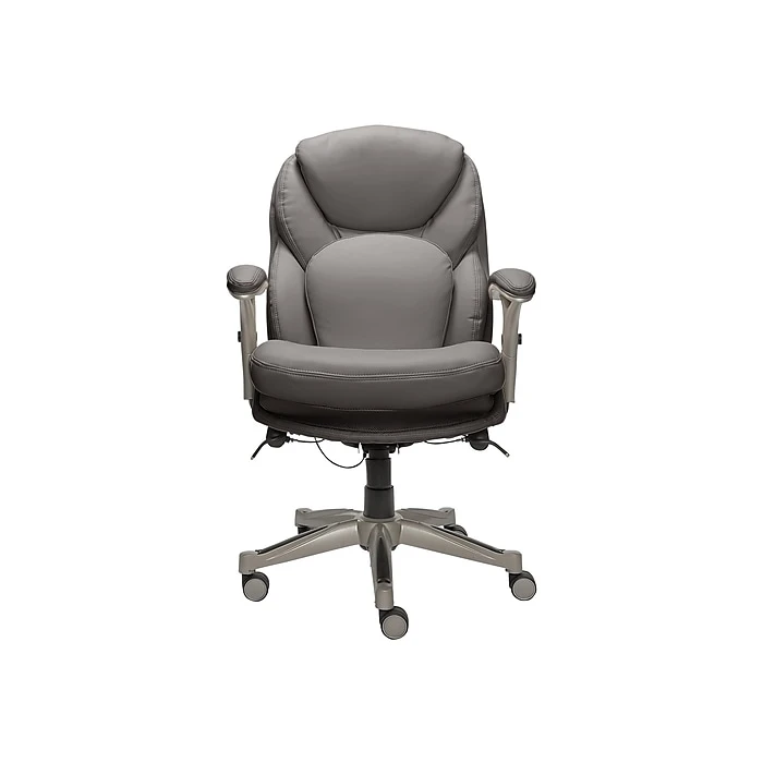 Serta Claremont Ergonomic Faux Leather Swivel Executive Chair With Back In Motion Technology, Gray (44186A) 3 Serta Claremont Ergonomic Faux Leather Swivel Executive Chair With Back In Motion Technology, Gray (44186A)