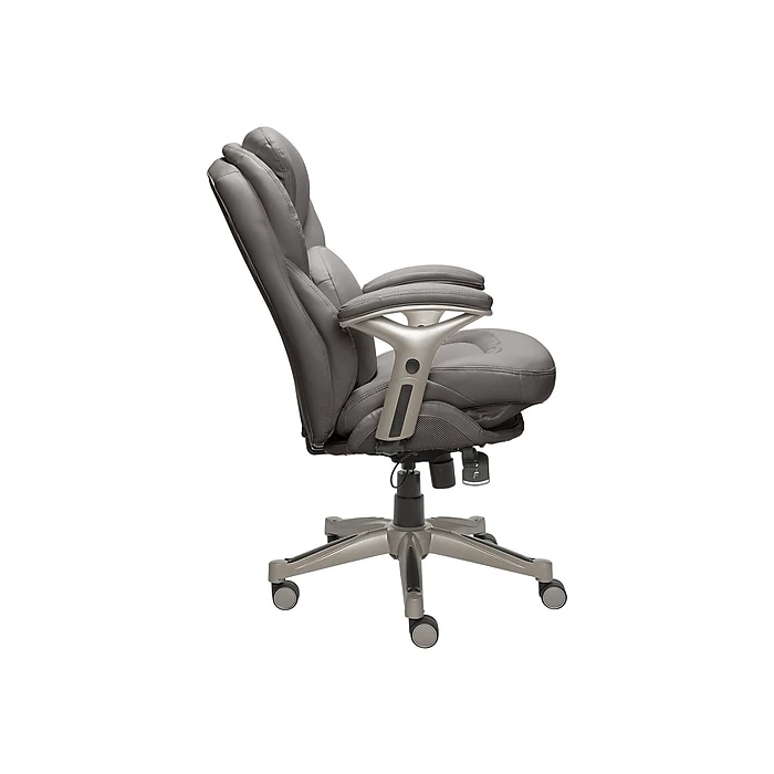 Serta Claremont Ergonomic Faux Leather Swivel Executive Chair With Back In Motion Technology, Gray (44186A) 4 Serta Claremont Ergonomic Faux Leather Swivel Executive Chair With Back In Motion Technology, Gray (44186A) - Image 2