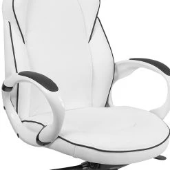 Flash Furniture CHCX0496H01 High Back White Vinyl Executive Swivel Office Chair With Black Trim -Office Chairs Shop unnamed file 2709