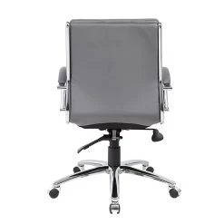 BOSS® Caresoft Plus Executive Series Mid Back Executive Chair With Metal Chrome Finish, Grey (B9476-GY) -Office Chairs Shop unnamed file 2729