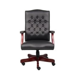 Boss Classic Executive Black Vinyl Chair With Mahogany Finish Frame -Office Chairs Shop unnamed file 2734