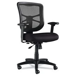 Alera Elusion Series Mesh Back Fabric Computer And Desk Chair, Black (ALEEL41ME10B)