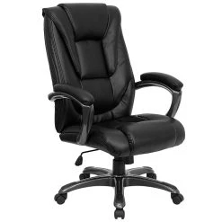 Flash Furniture LeatherSoft Executive Chair, Gray/Black (GO-7194B-BK-GG)