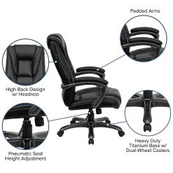 Flash Furniture LeatherSoft Executive Chair, Gray/Black (GO-7194B-BK-GG) -Office Chairs Shop unnamed file 2759