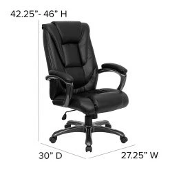 Flash Furniture LeatherSoft Executive Chair, Gray/Black (GO-7194B-BK-GG) -Office Chairs Shop unnamed file 2760