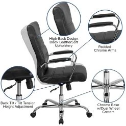 Flash Furniture High Back Black Leather Executive Swivel Office Chair With Chrome Arms [GO-2286H-BK-GG] -Office Chairs Shop unnamed file 2792