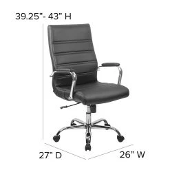 Flash Furniture High Back Black Leather Executive Swivel Office Chair With Chrome Arms [GO-2286H-BK-GG] -Office Chairs Shop unnamed file 2793