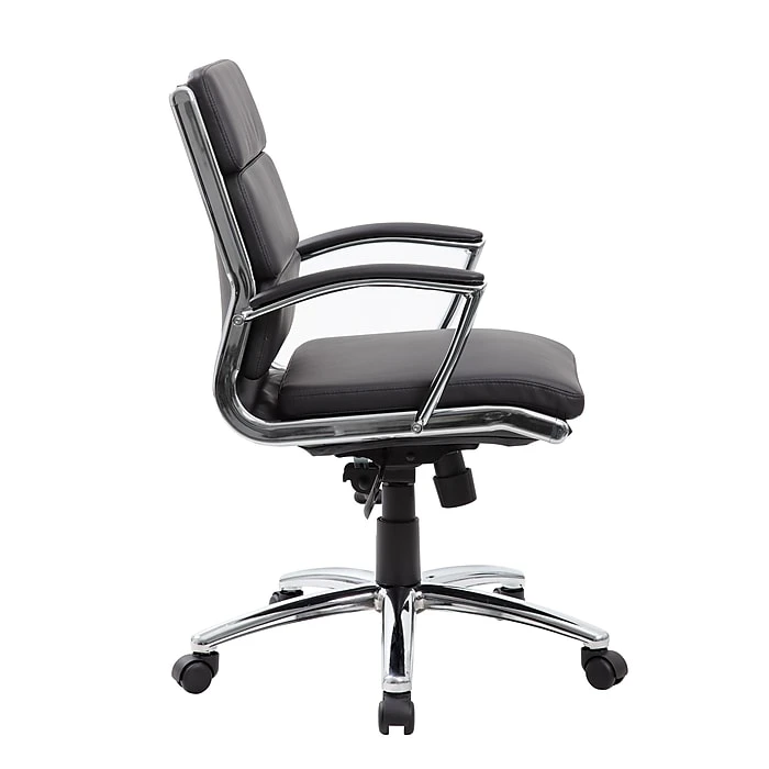 Boss CaresoftPlus Executive Series High Back Executive Chair With Metal Chrome Finish, Black (B9476-BK) 5 Boss CaresoftPlus Executive Series High Back Executive Chair With Metal Chrome Finish, Black (B9476-BK) - Image 3