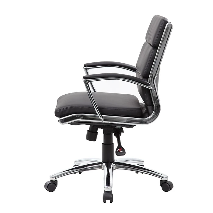 Boss CaresoftPlus Executive Series High Back Executive Chair With Metal Chrome Finish, Black (B9476-BK) 6 Boss CaresoftPlus Executive Series High Back Executive Chair With Metal Chrome Finish, Black (B9476-BK) - Image 4