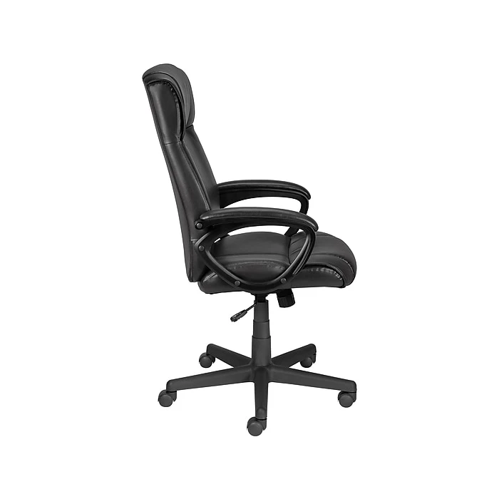 Staples Turcotte Luxura Faux Leather Computer And Desk Chair, Black (23094-CC) 7 Staples Turcotte Luxura Faux Leather Computer And Desk Chair, Black (23094-CC) - Image 5