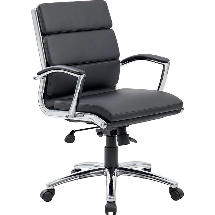 Boss CaresoftPlus Executive Series High Back Executive Chair With Metal Chrome Finish, Black (B9476-BK) 8 Boss CaresoftPlus Executive Series High Back Executive Chair With Metal Chrome Finish, Black (B9476-BK) - Image 6