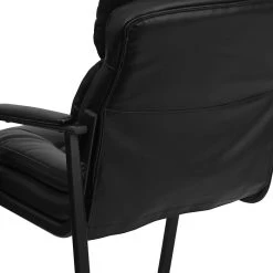 Flash Furniture Leather Mid Back Executive Side Chair With Sled Base, Black -Office Chairs Shop unnamed file 2835