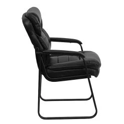 Flash Furniture Leather Mid Back Executive Side Chair With Sled Base, Black -Office Chairs Shop unnamed file 2836