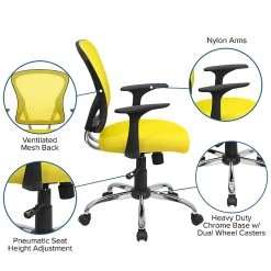 Flash Furniture Mid-Back Office Chair, Yellow -Office Chairs Shop unnamed file 2841