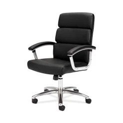 HON Traction High-Back Executive Chair, Fixed Arms, Polished Aluminum, Black SofThread Leather (BSXVL103SB11) -Office Chairs Shop unnamed file 2876