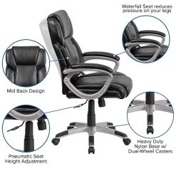 Flash Furniture Faux Leather Mid-Back Executive Office Chair Black (GO2236MBK) -Office Chairs Shop unnamed file 2887