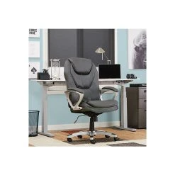 Serta Amplify Ergonomic Faux Leather Swivel Executive Chair, Light Gray (43673C) -Office Chairs Shop unnamed file 2919