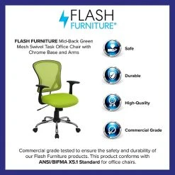 Flash Furniture Mid-Back Office Chair, Green 14 Flash Furniture Mid-Back Office Chair, Green -Office Chairs Shop unnamed file 2935