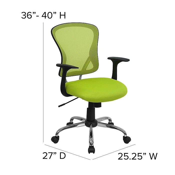 Flash Furniture Mid-Back Office Chair, Green 8 Flash Furniture Mid-Back Office Chair, Green - Image 6