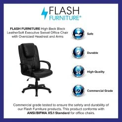 Flash Furniture High Back Leather Swivel Executive Office Chair, Black 13 Flash Furniture High Back Leather Swivel Executive Office Chair, Black -Office Chairs Shop unnamed file 2944